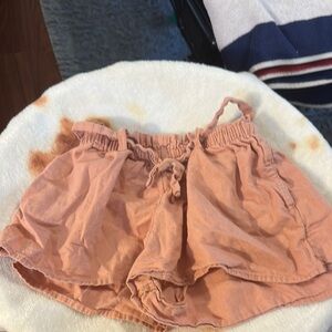 H&M Coral Drawstring Shorts